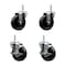 Service Caster 4 Inch Phenolic Wheel Swivel 58 Inch Threaded Stem Caster Set 2 Brakes SCC SCC-TS20S414-PHS-58212-2-TLB-2 - alternate 1